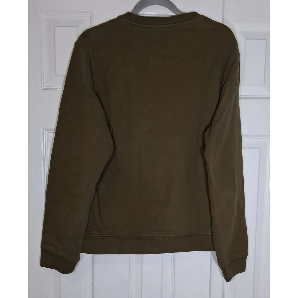 Belstaff mens medium army green sweatshirt pullover longsleeve